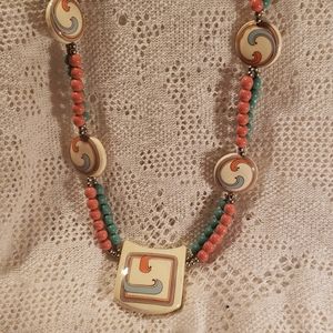 Vintage ceramic necklace